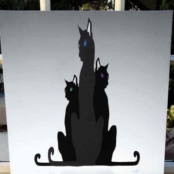 "ALLEY CATS" Original Art Canvas Giclee Wrap - Picture 5 of 8